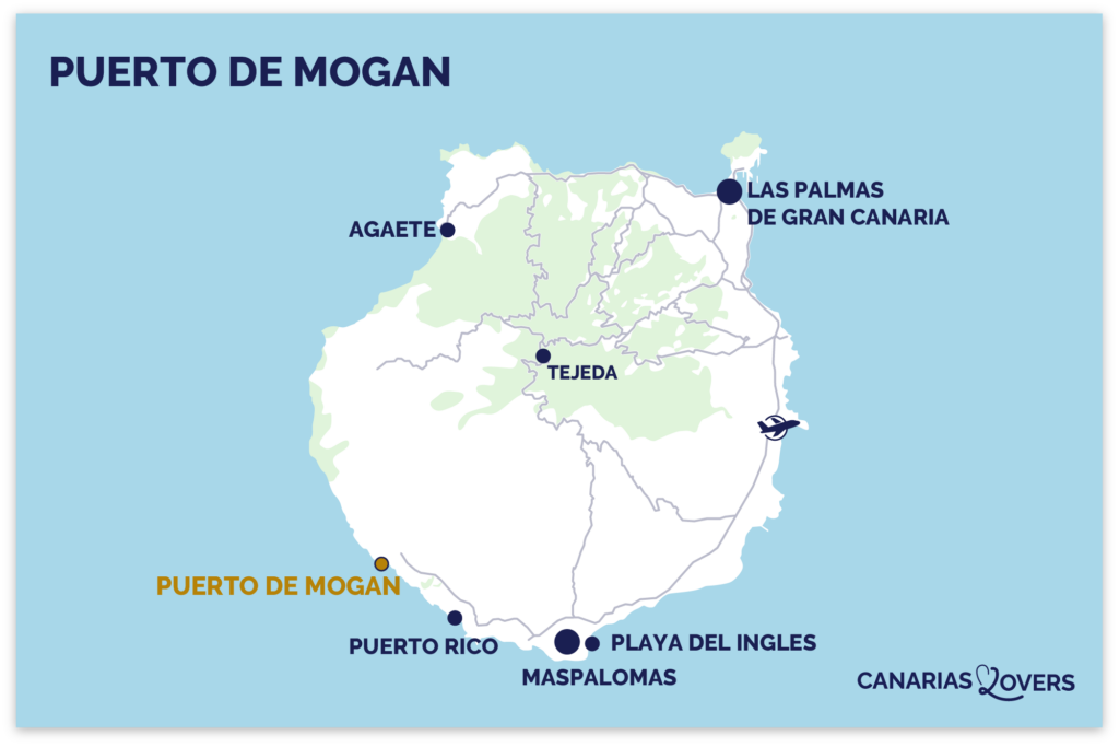 Puerto de mogan gran canaria mappa