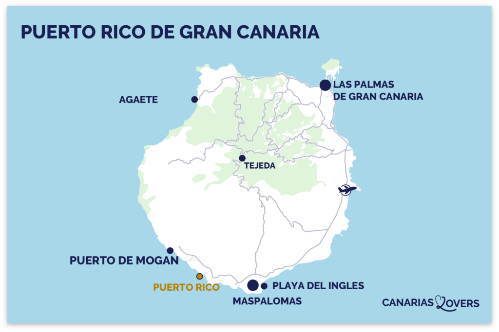 Landkarte von Puerto Rico de Gran Canaria