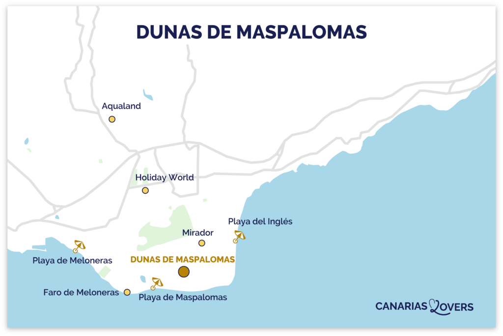 dunes map maspalomas gran canaria