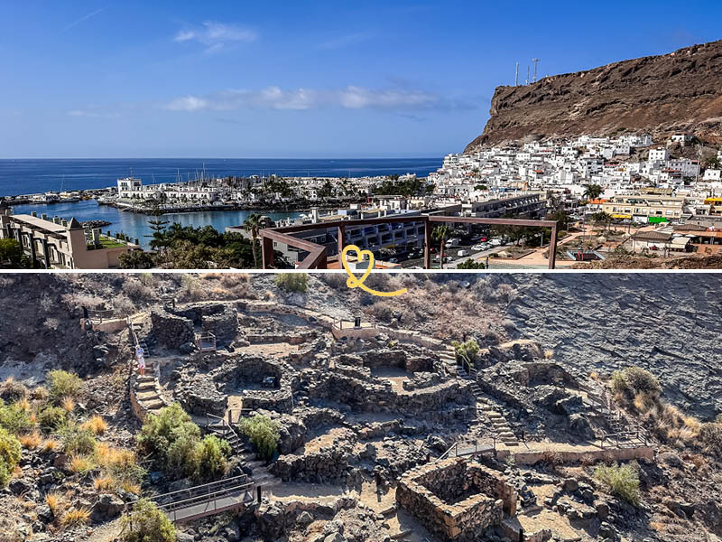 besök den arkeologiska platsen canada de los gatos vid puerto de mogan