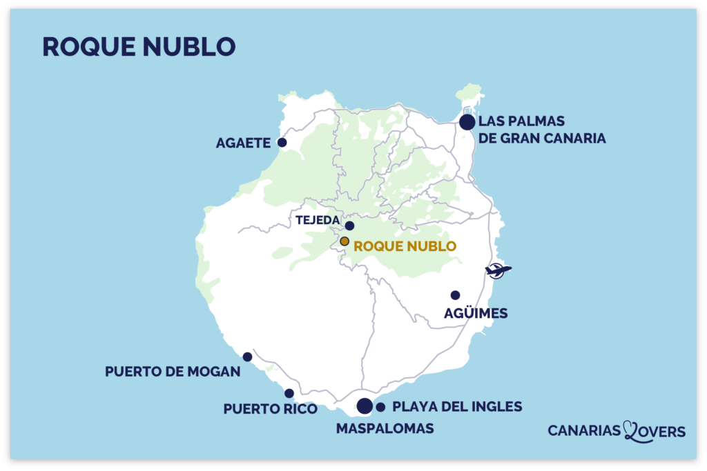 Carte Roque Nublo Gran Canaria