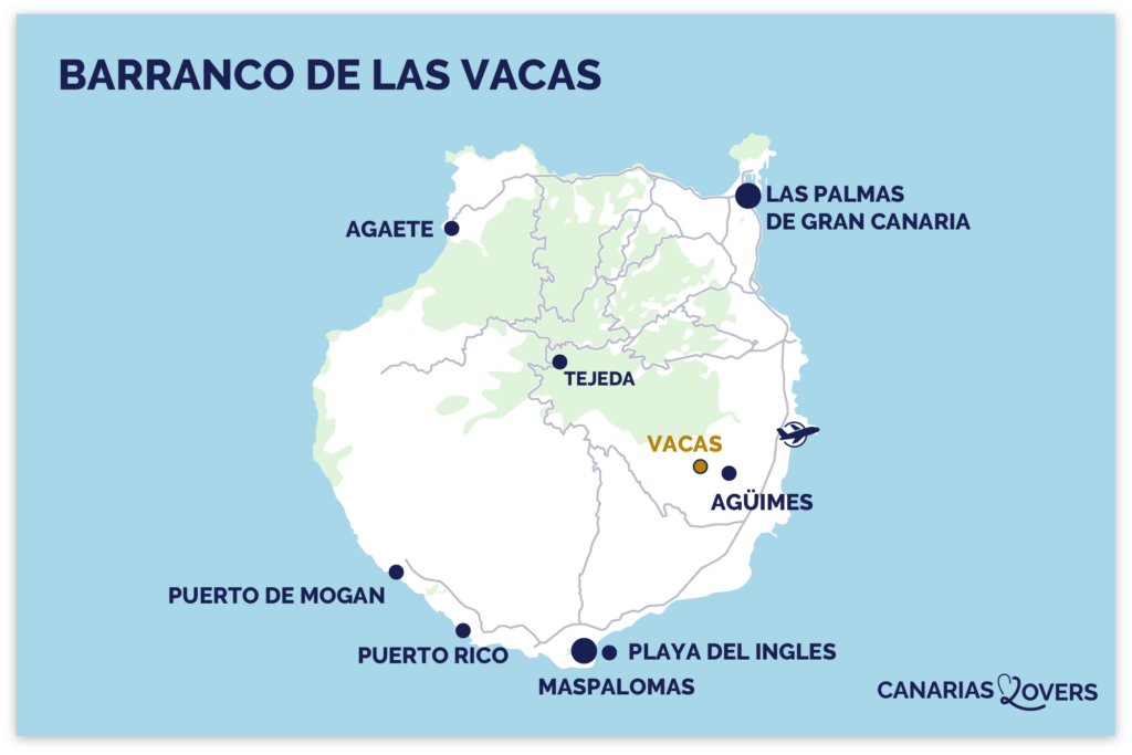 Map Barranco de las cavas Gran Canaria