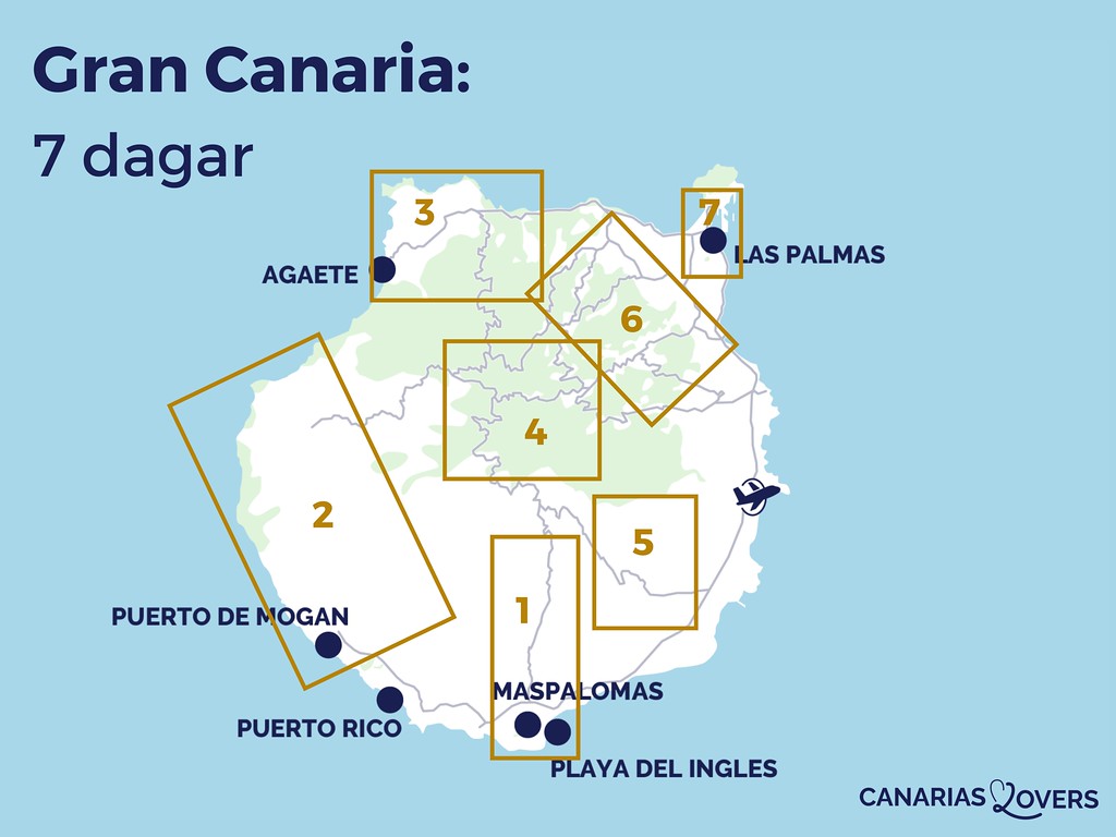 7-dagars resplan karta Gran Canaria