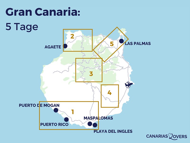 Übersichtskarte 5 Tage Gran Canaria