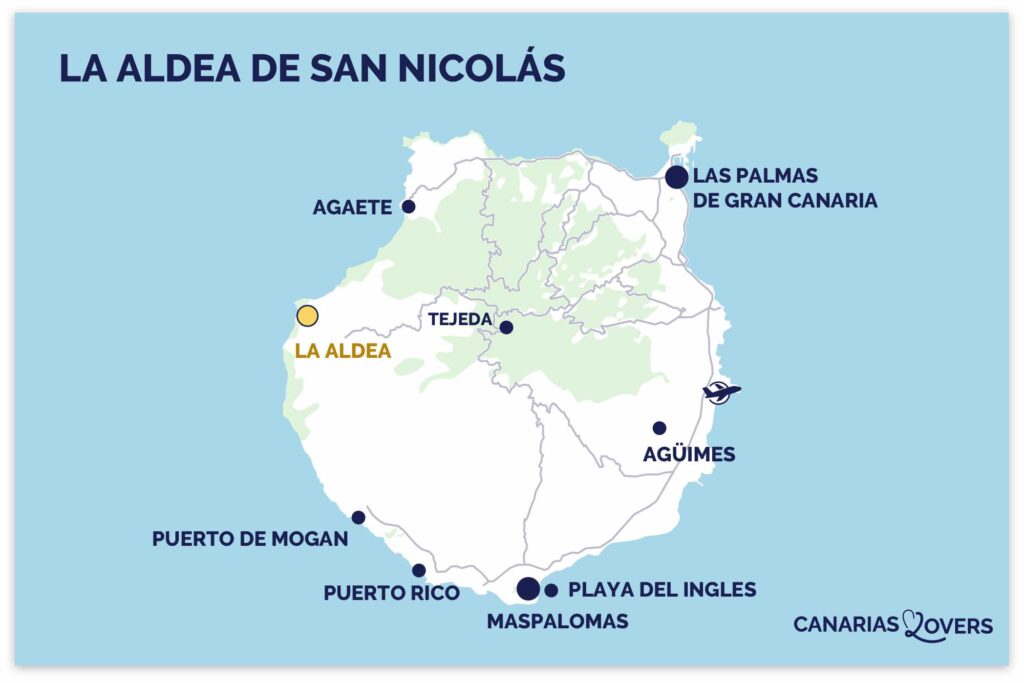 carte La Aldea de San Nicolas Gran Canaria