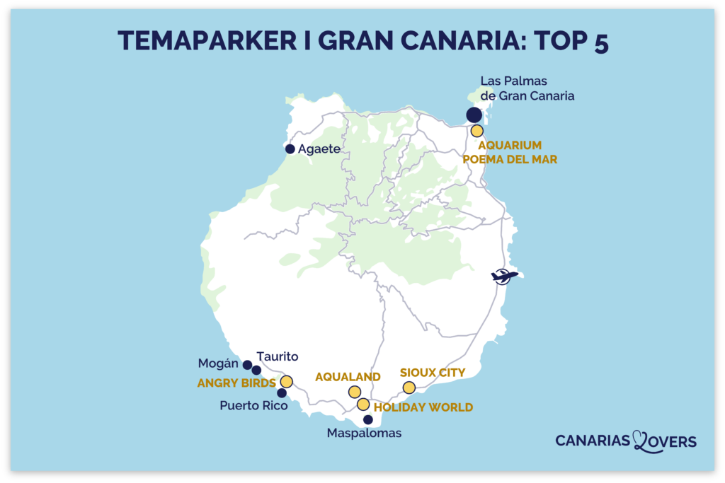 kort bedste gran canaria forlystelsesparker