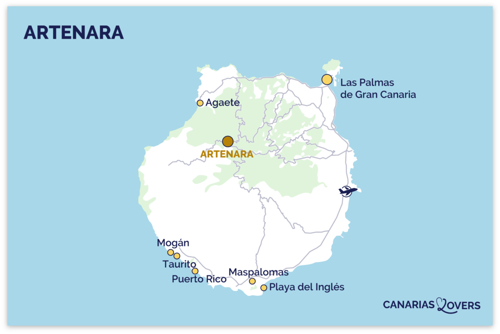 artenara gran canaria map