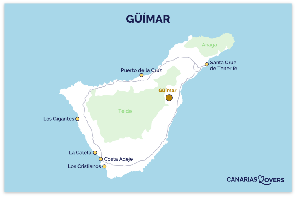 map pyramids guimar tenerife