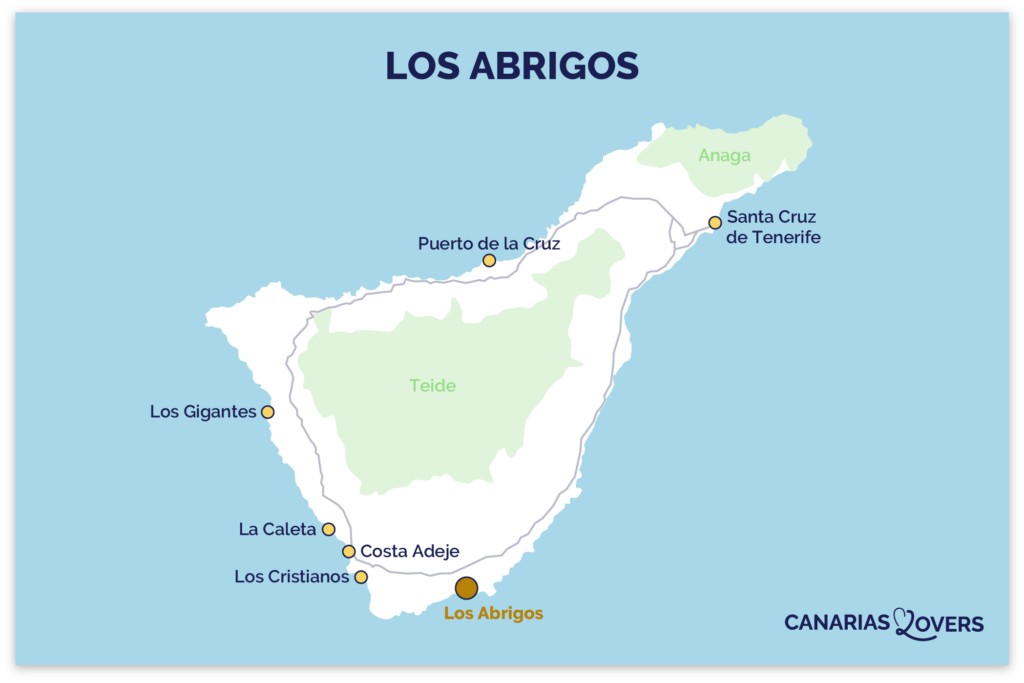 mappa delle piscine naturali di abrigos tenerife