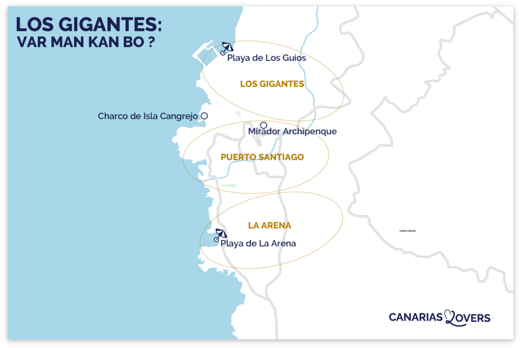 Los Gigantes karta var man ska sova