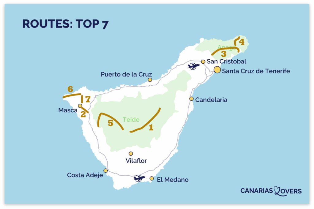 carte routes sceniques Tenerife