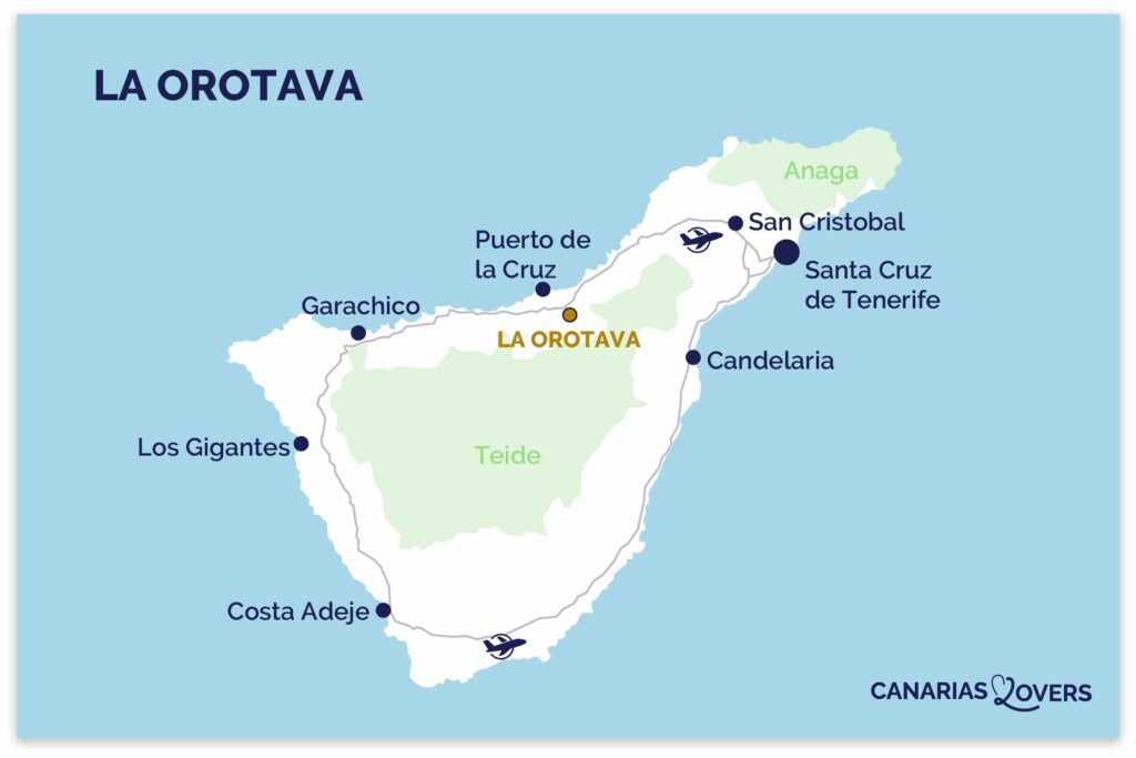 kaart La Orotava Tenerife