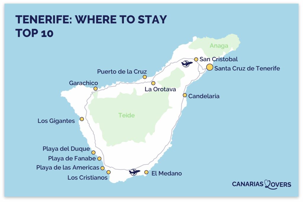map where to stay Tenerife
