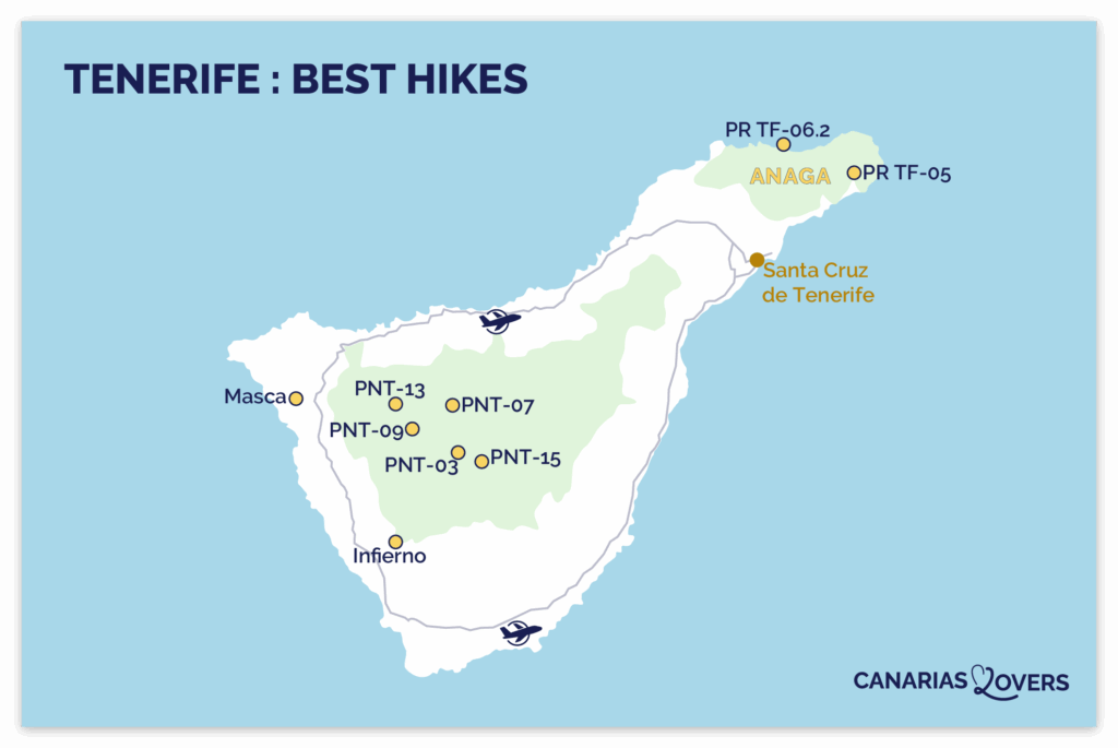 map best tenerife hikes