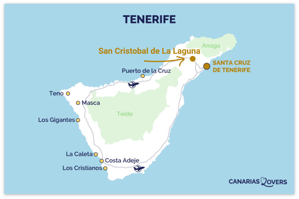 Mappa Tenerife San Cristobal de La Laguna