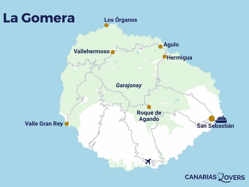 Map of Attractions on La Gomera